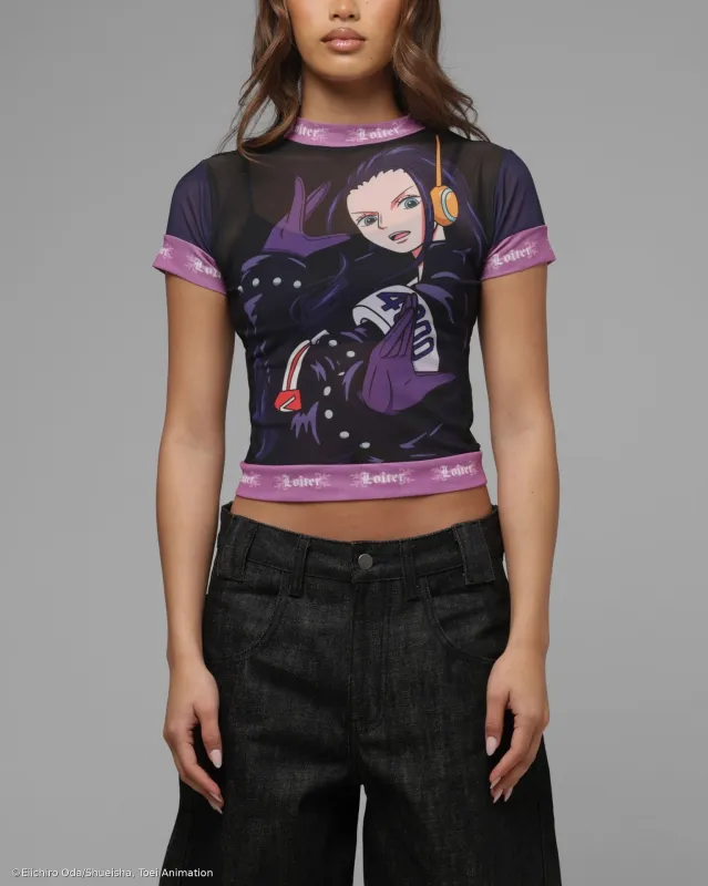 Loiter X ONE PIECE Women's Robin Mesh T-Shirt Black made by Culture Kings