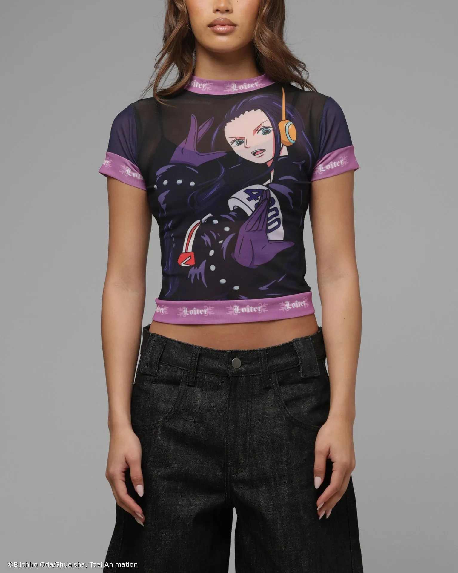 Loiter X ONE PIECE Women's Robin Mesh T-Shirt Black sold by Culture Kings
