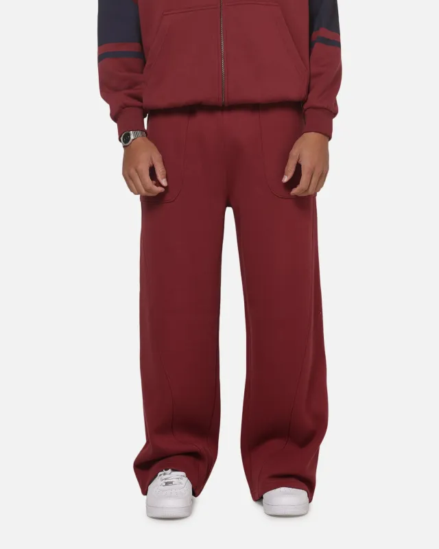 Carre Varsity Track Pants Burgundy made by Culture Kings