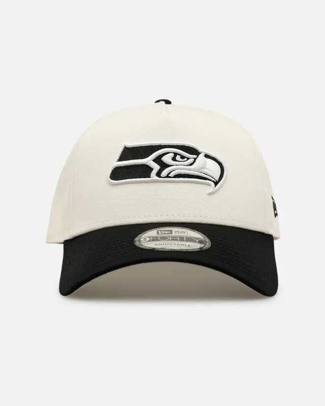 New Era Seattle Seahawks 'Easy Chrome Black' 9FORTY A-Frame Snapback Chrome/Black made by New Era