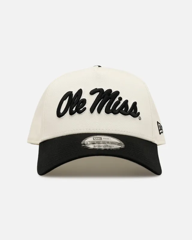 New Era Ole Miss Rebels 'Easy Chrome Black' 9FORTY A-Frame Snapback Chrome/Black made by New Era