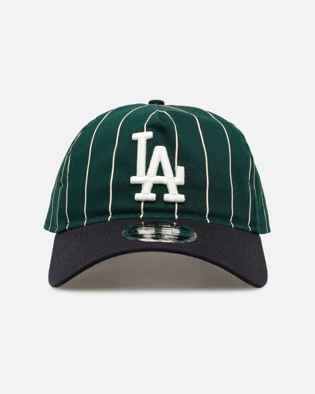 New Era Los Angeles Dodgers 'Pinstripe' 9FORTY A-Frame Snapback Dark Green made by New Era