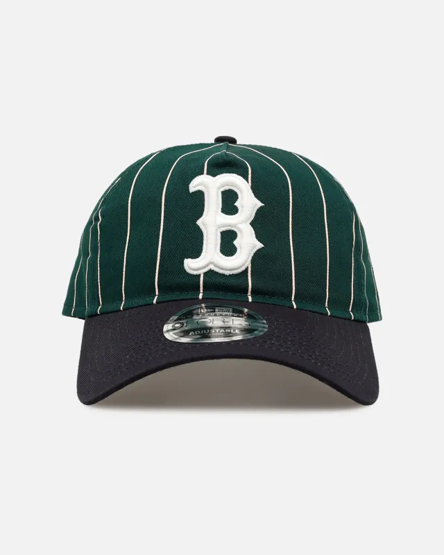 New Era Boston Red Sox 'Pinstripe' 9FORTY A-Frame Snapback Dark Green made by New Era