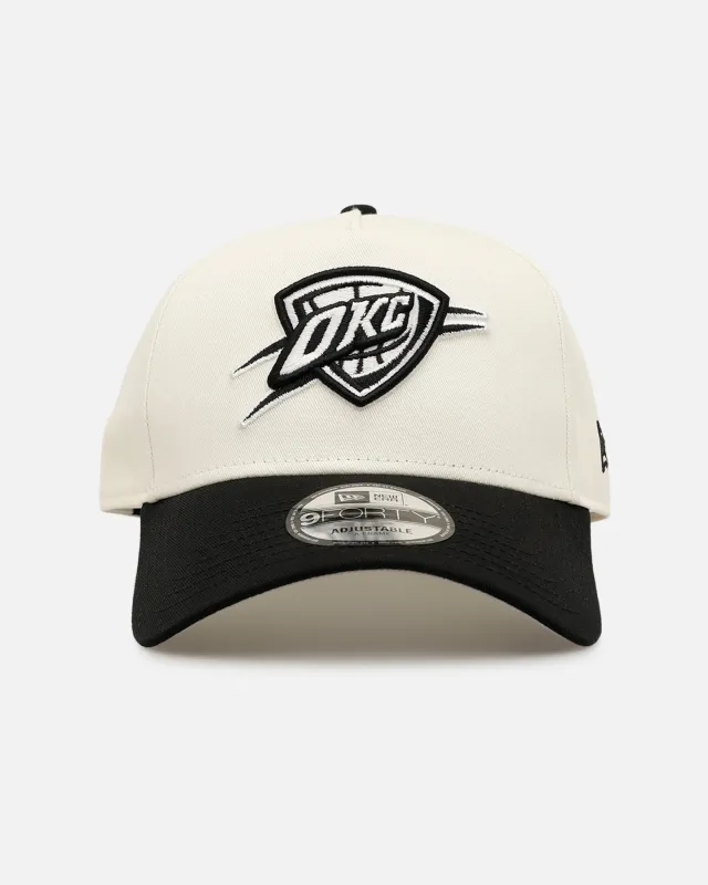 New Era Oklahoma City Thunder 'Easy Chrome Black' 9FORTY A-Frame Snapback Chrome/Black made by New Era