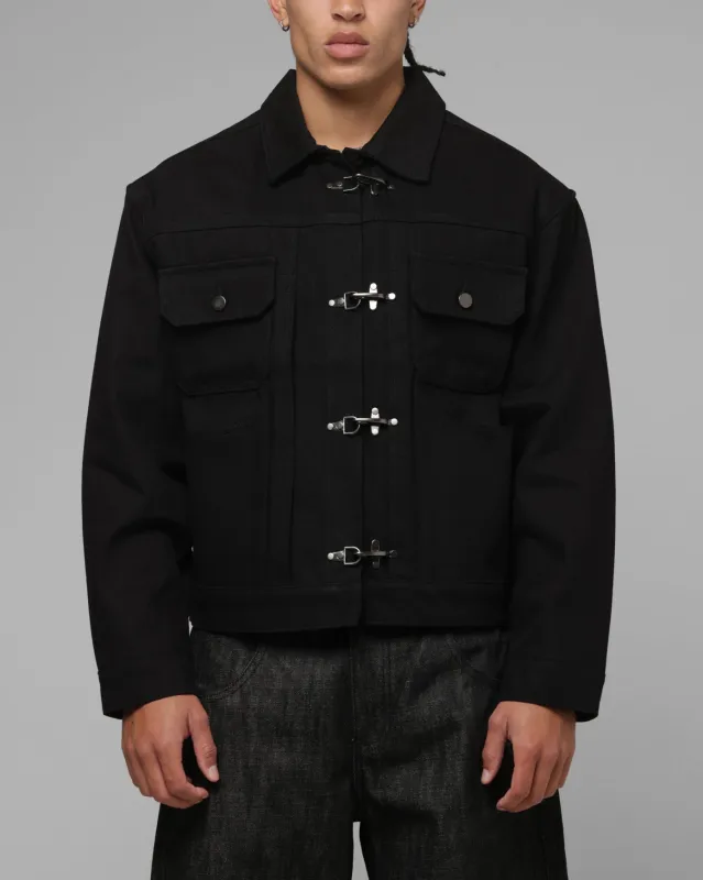 Loiter Hybrid Denim Jacket Black made by Culture Kings