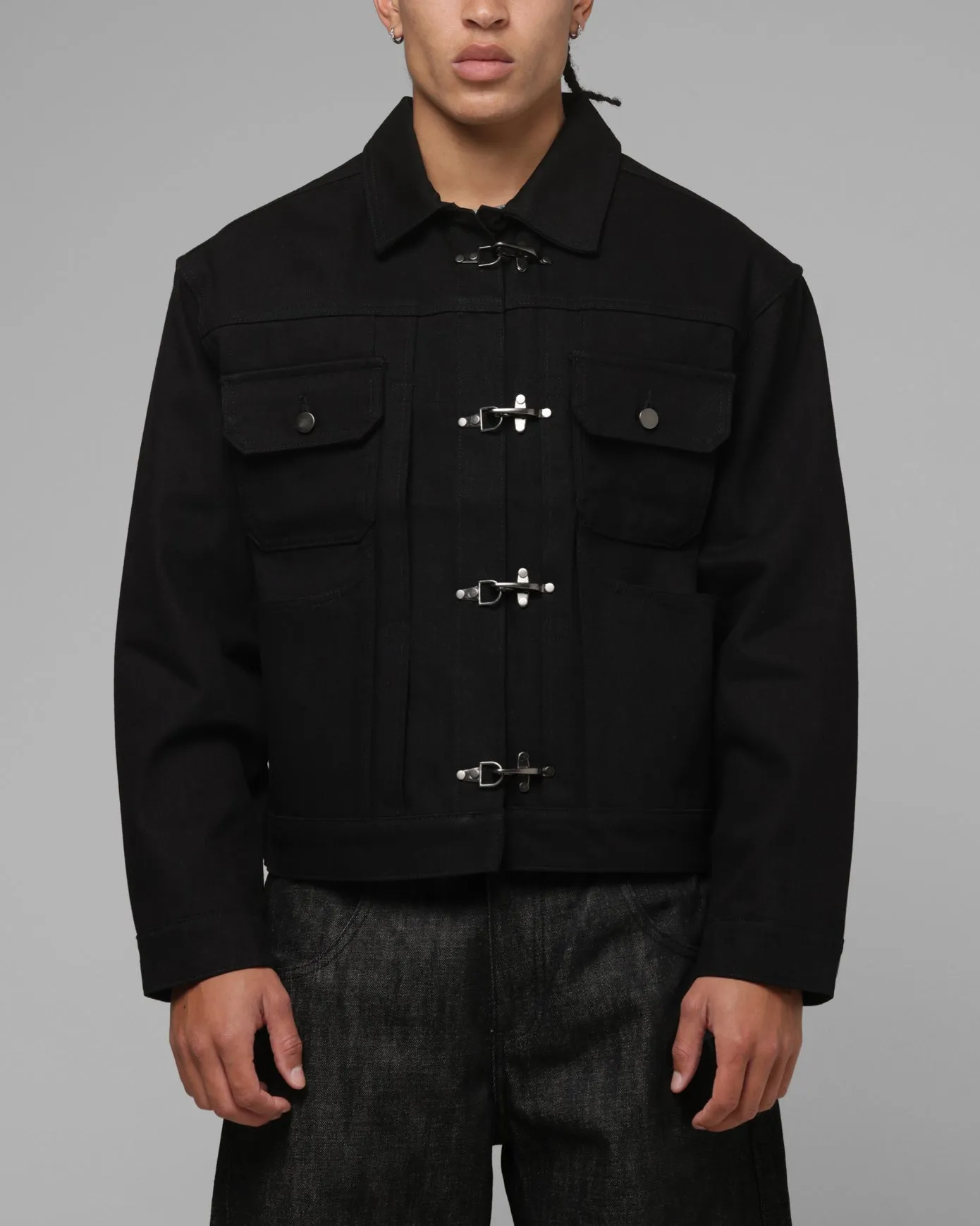 Loiter Hybrid Denim Jacket Black sold by Culture Kings