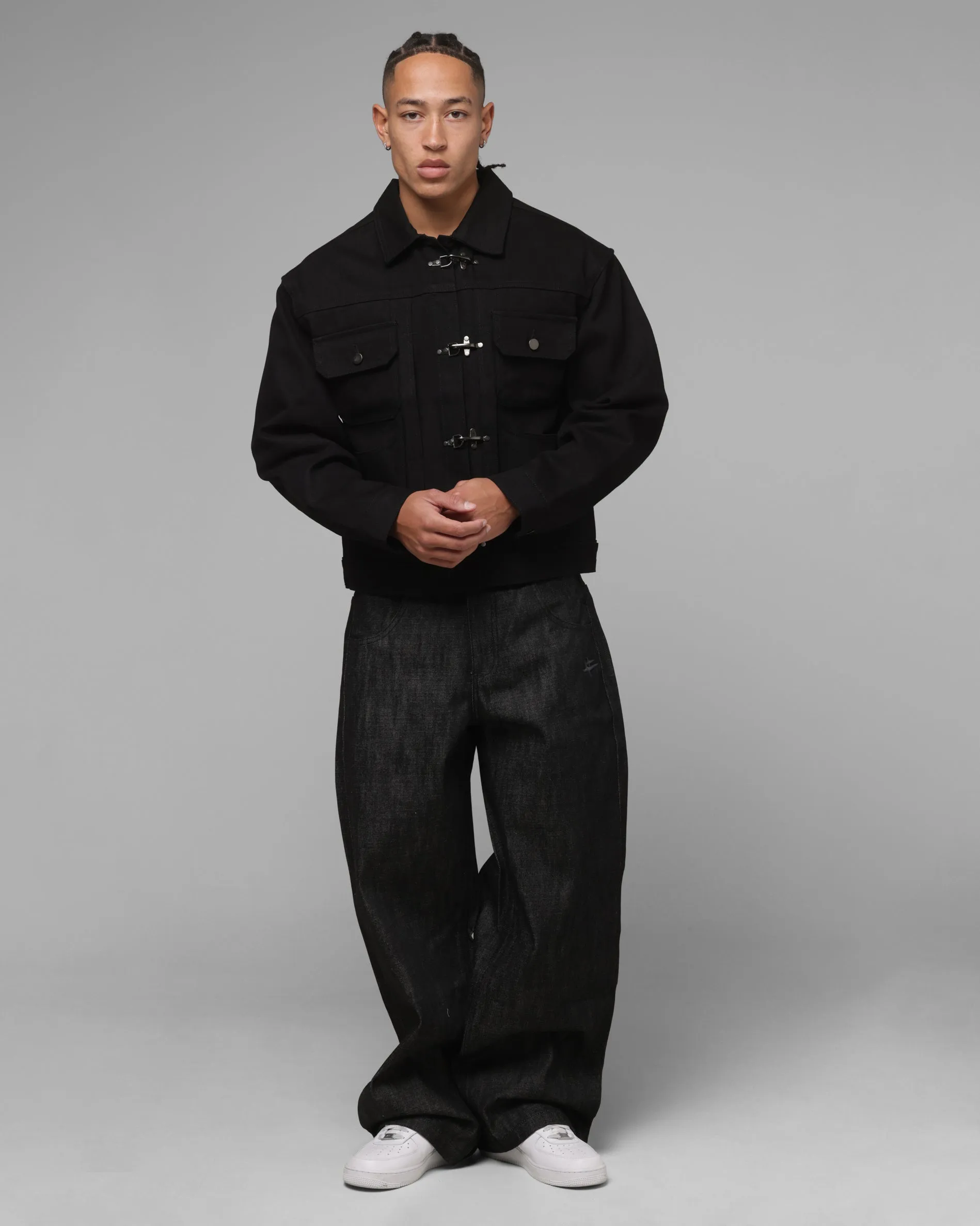Loiter Hybrid Denim Jacket Black sold by Culture Kings product image thumbnail 2