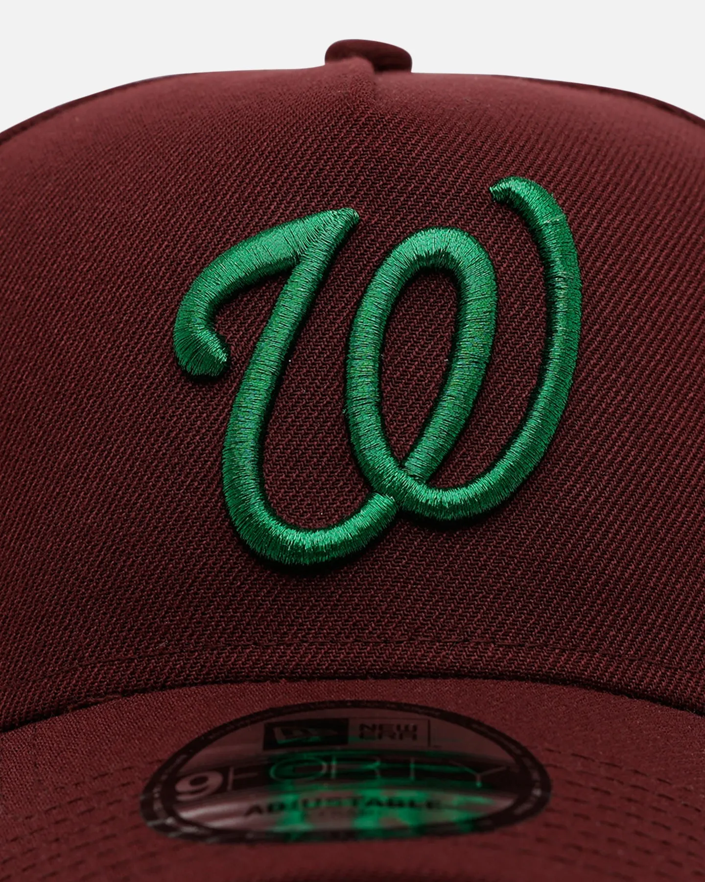 New Era Washington Nationals 'Frosted Burgundy' 9FORTY A-Frame Snapback Burgundy sold by Culture Kings product image thumbnail 5