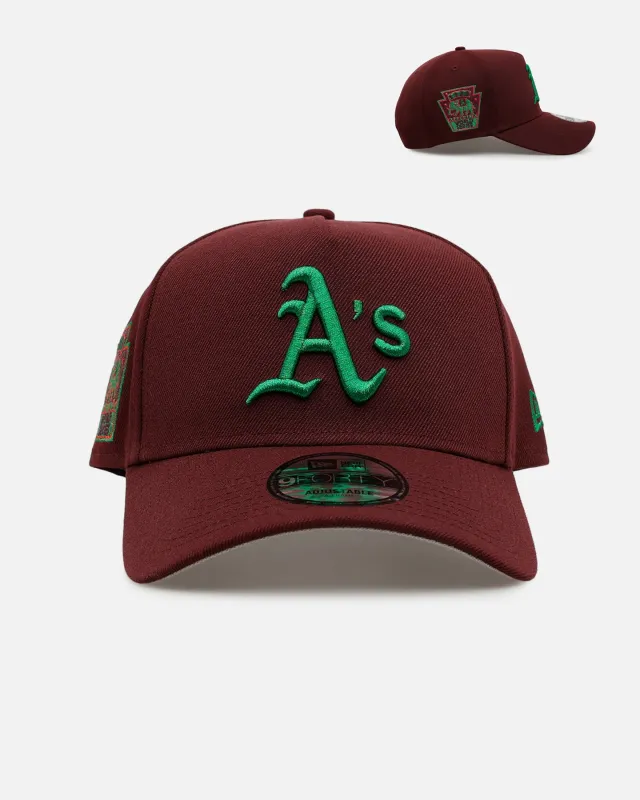 New Era Oakland Athletics 'Frosted Burgundy' 9FORTY A-Frame Snapback Burgundy made by New Era