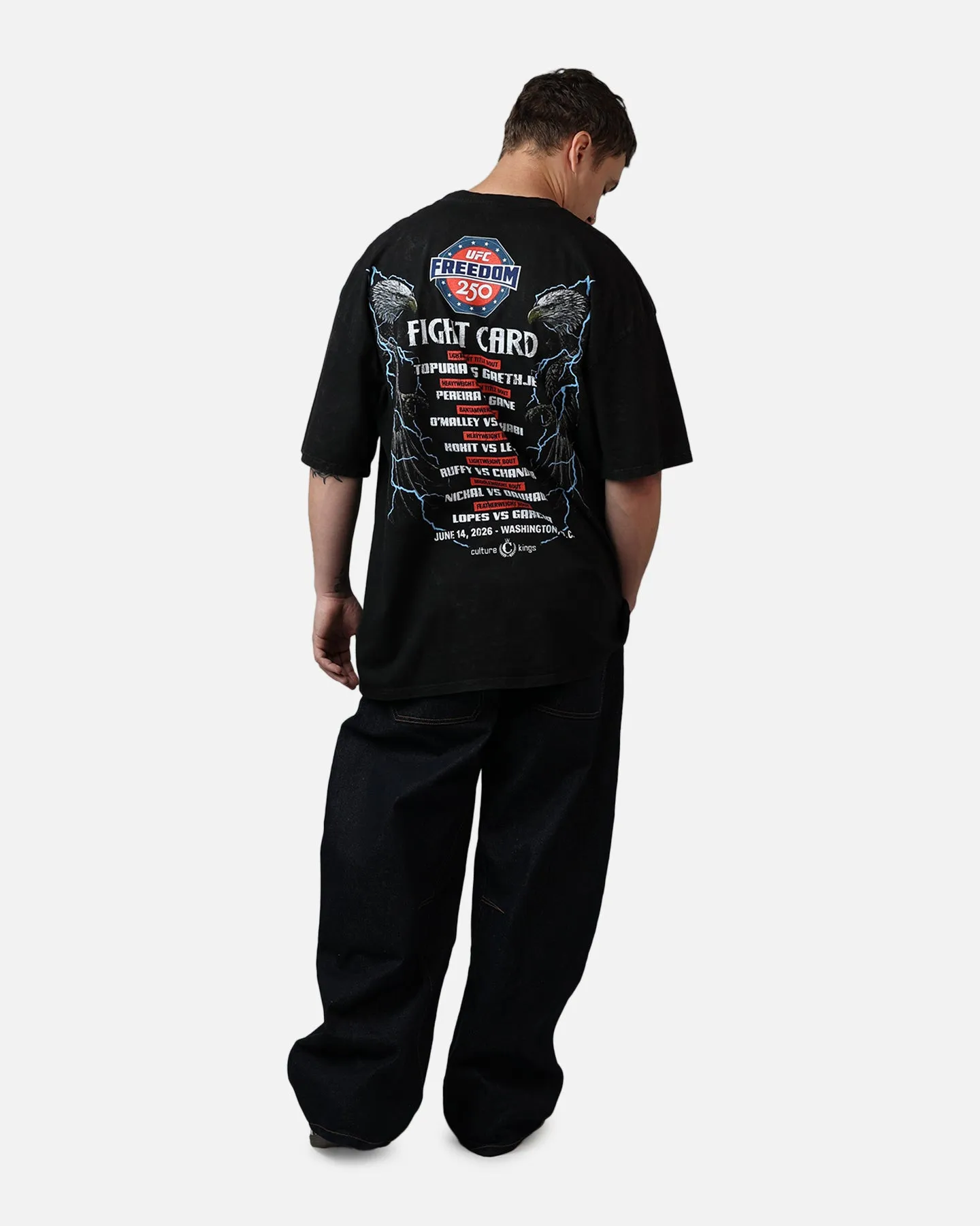 UFC By Culture Kings UFC 250 Freedom T-Shirt Black Acidwash sold by Culture Kings product image thumbnail 4