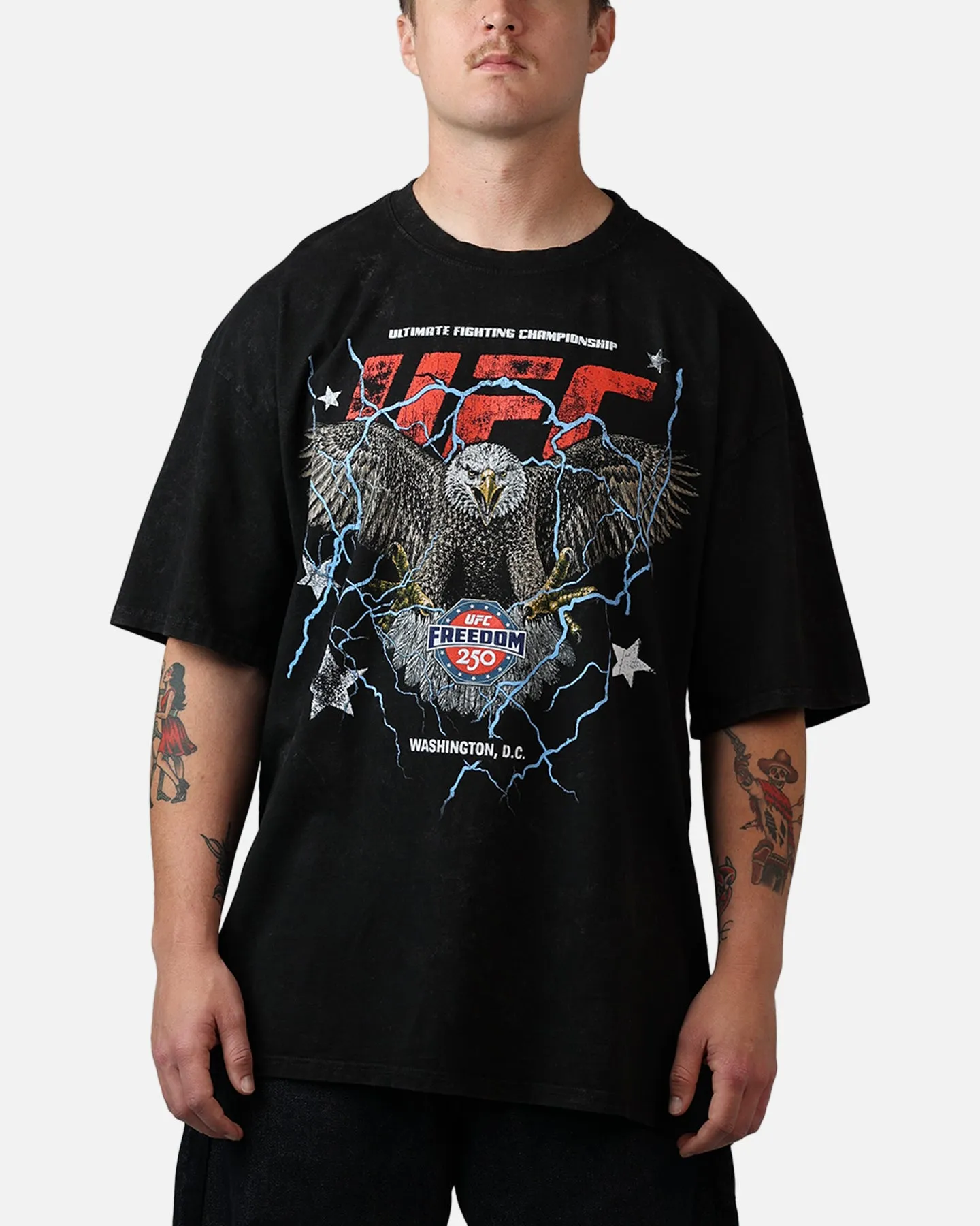 UFC By Culture Kings UFC 250 Freedom T-Shirt Black Acidwash sold by Culture Kings