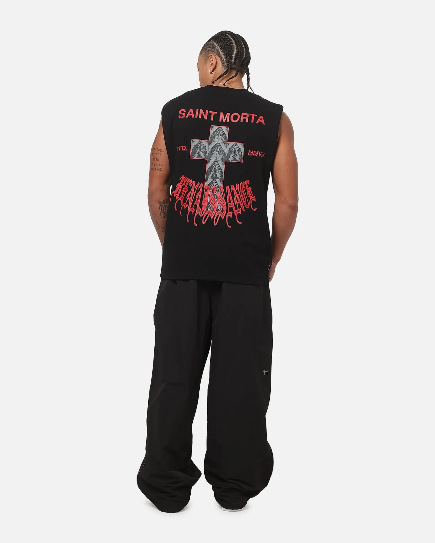 Saint Morta Exodus Oversized Muscle T-Shirt Black sold by Culture Kings product image thumbnail 3