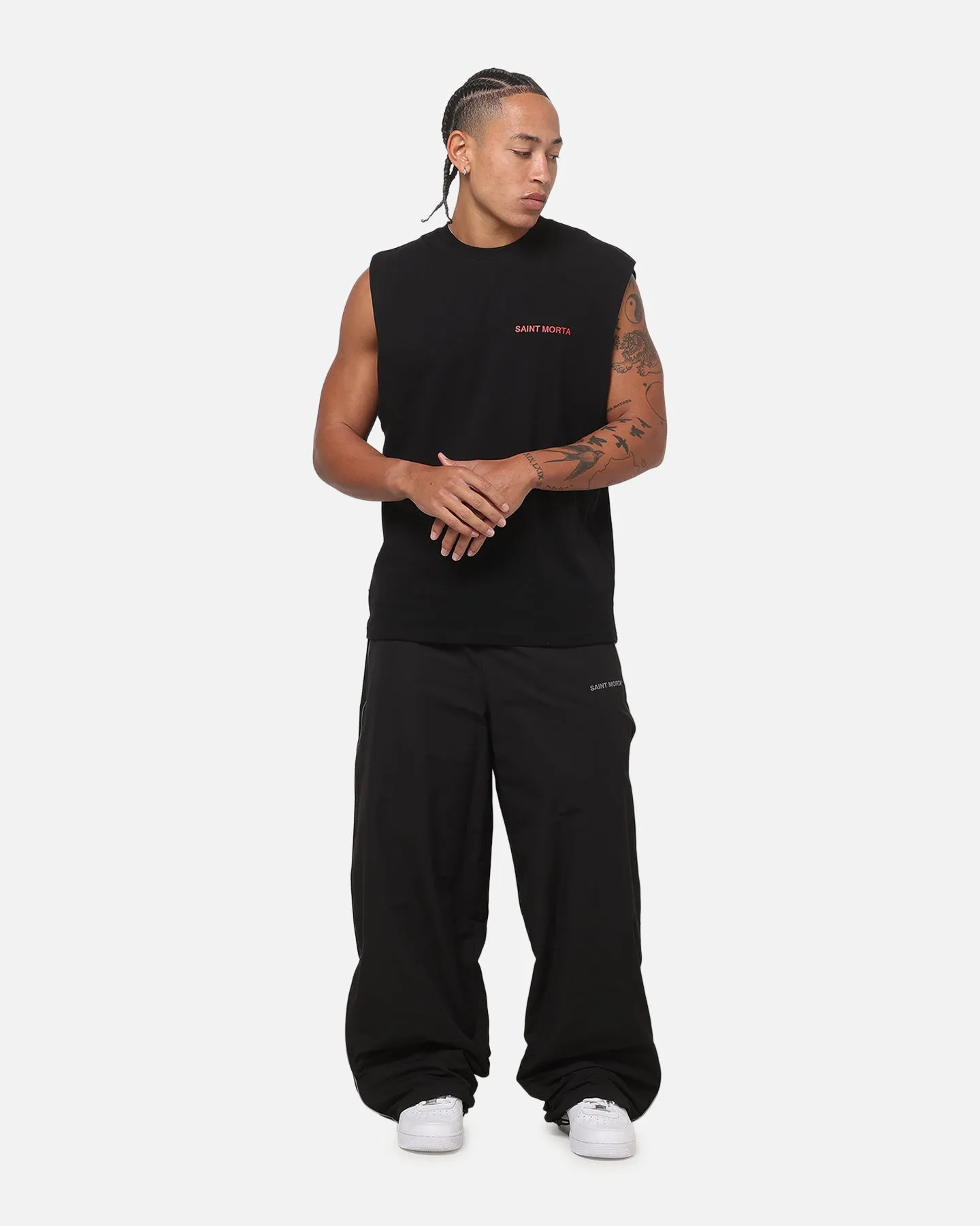 Saint Morta Exodus Oversized Muscle T-Shirt Black sold by Culture Kings product image thumbnail 4