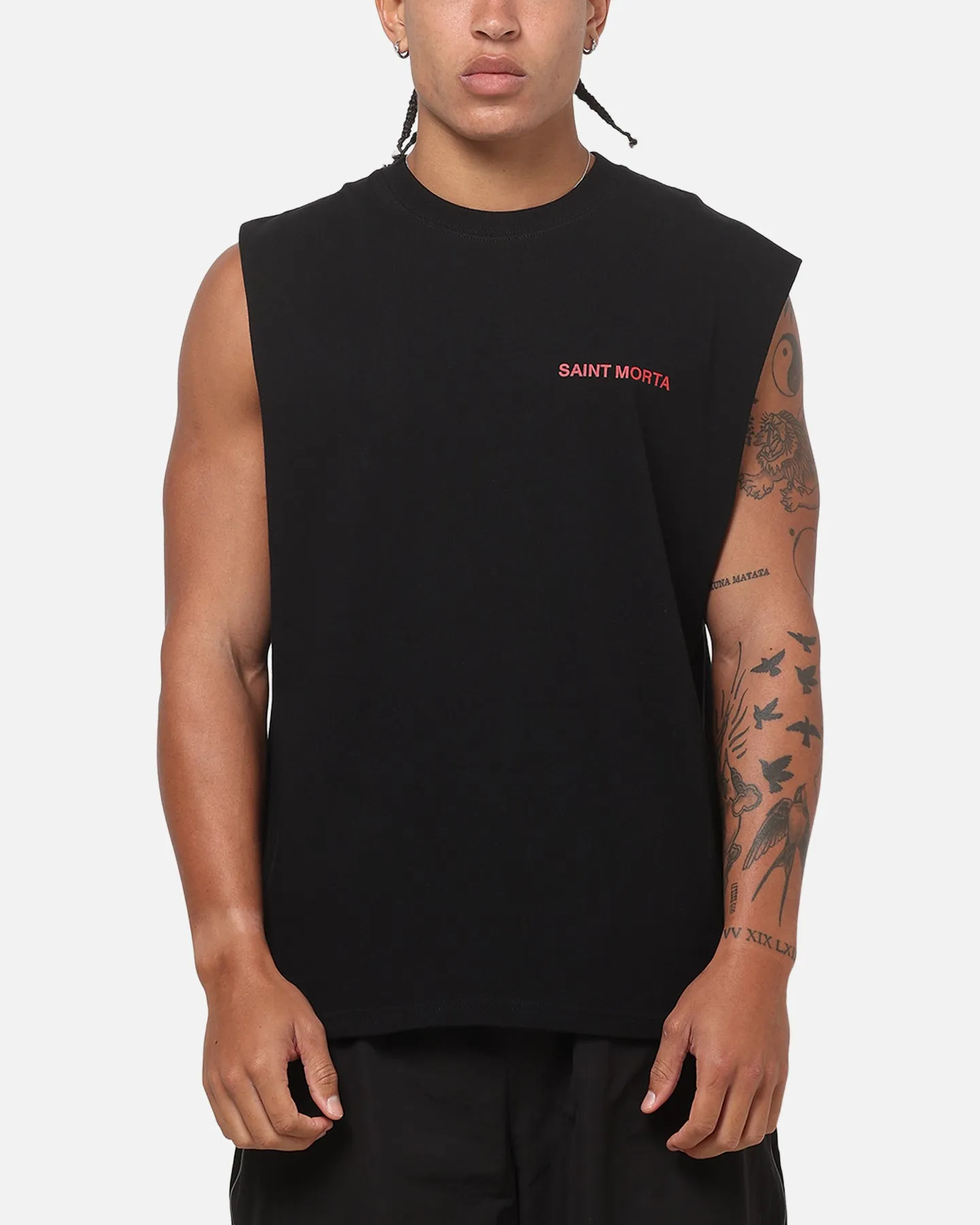 Saint Morta Exodus Oversized Muscle T-Shirt Black sold by Culture Kings product image thumbnail 2