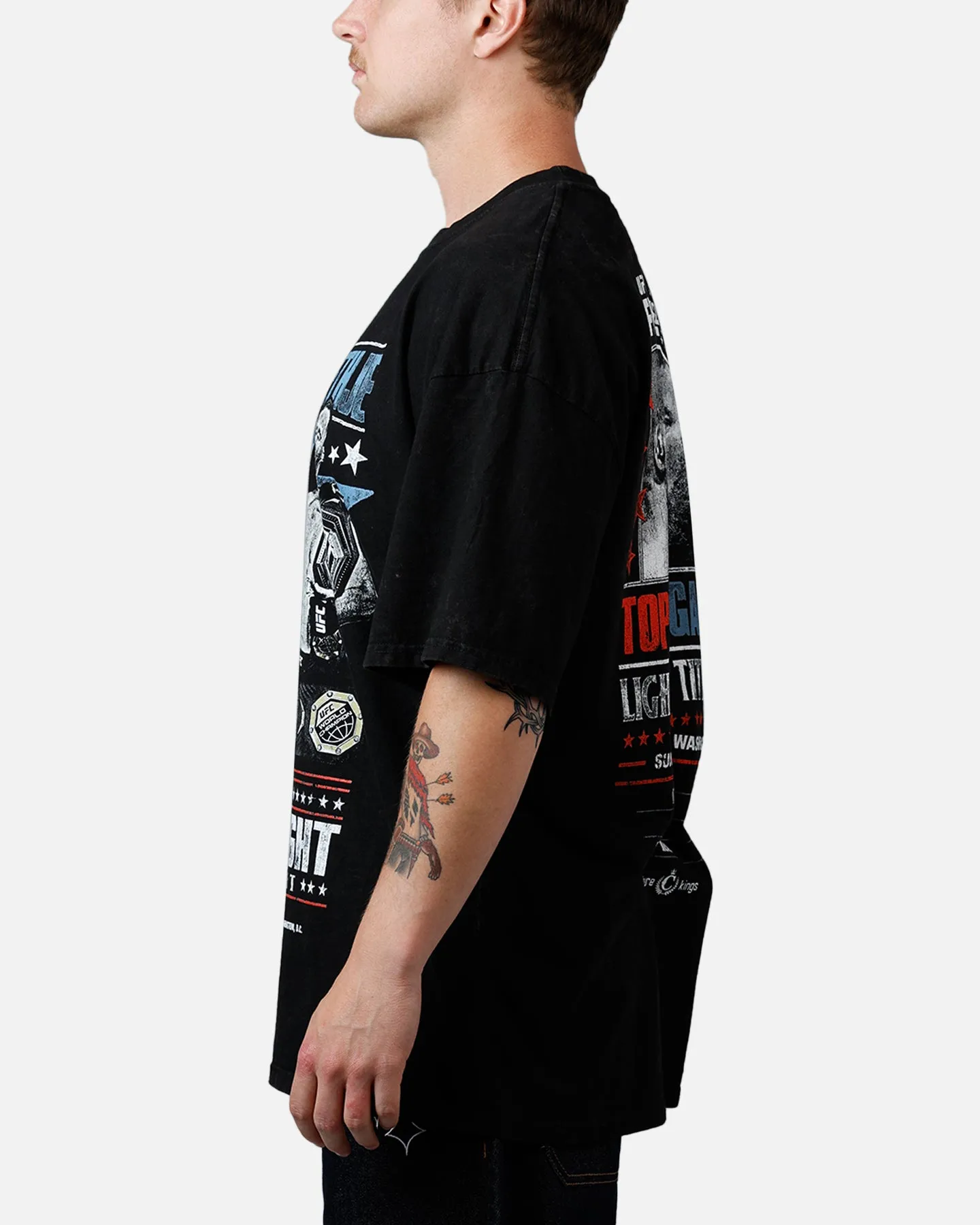 UFC By Culture Kings UFC 250 Topuria Vs Gaethje T-Shirt Black Acidwash sold by Culture Kings product image thumbnail 5