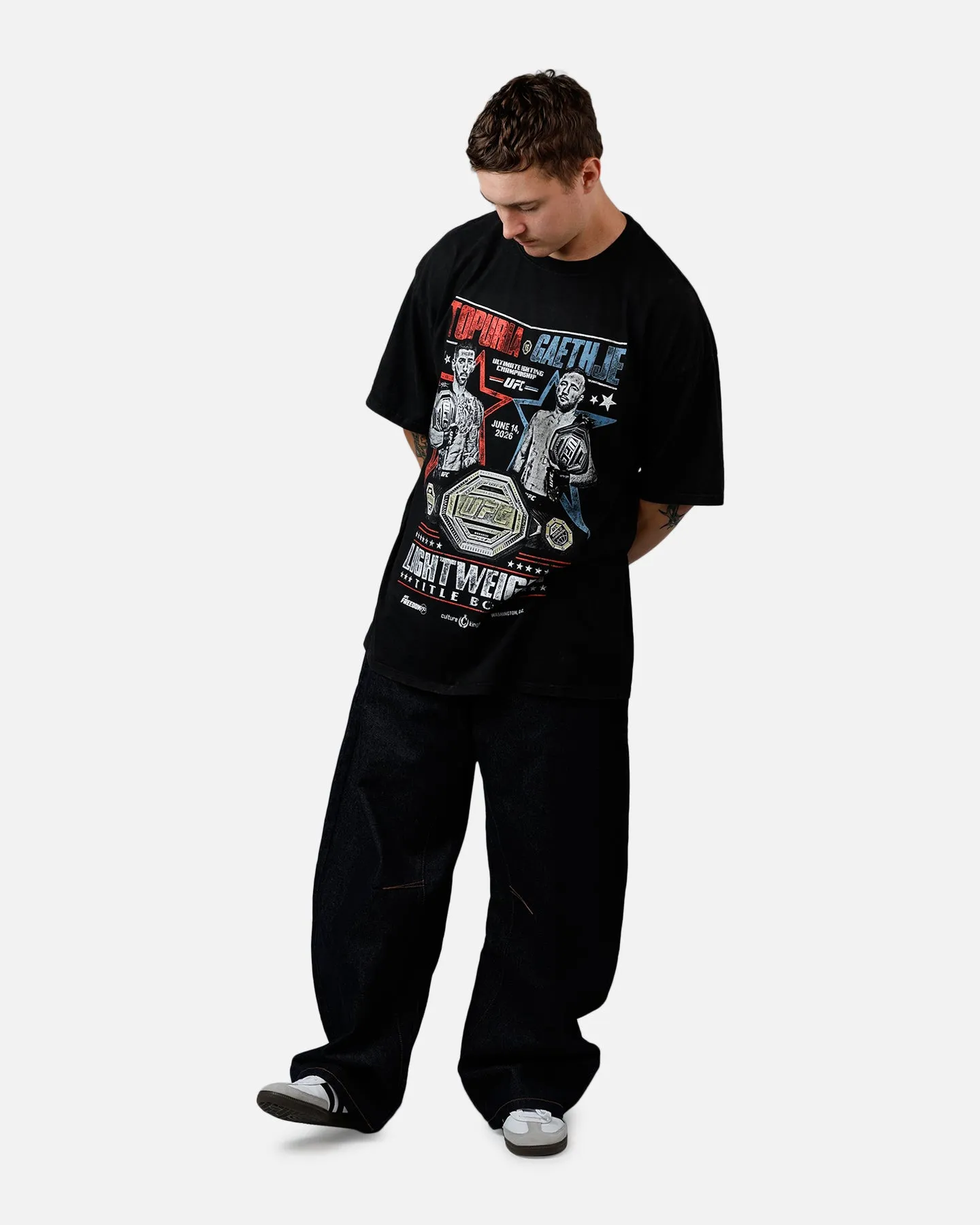 UFC By Culture Kings UFC 250 Topuria Vs Gaethje T-Shirt Black Acidwash sold by Culture Kings product image thumbnail 3
