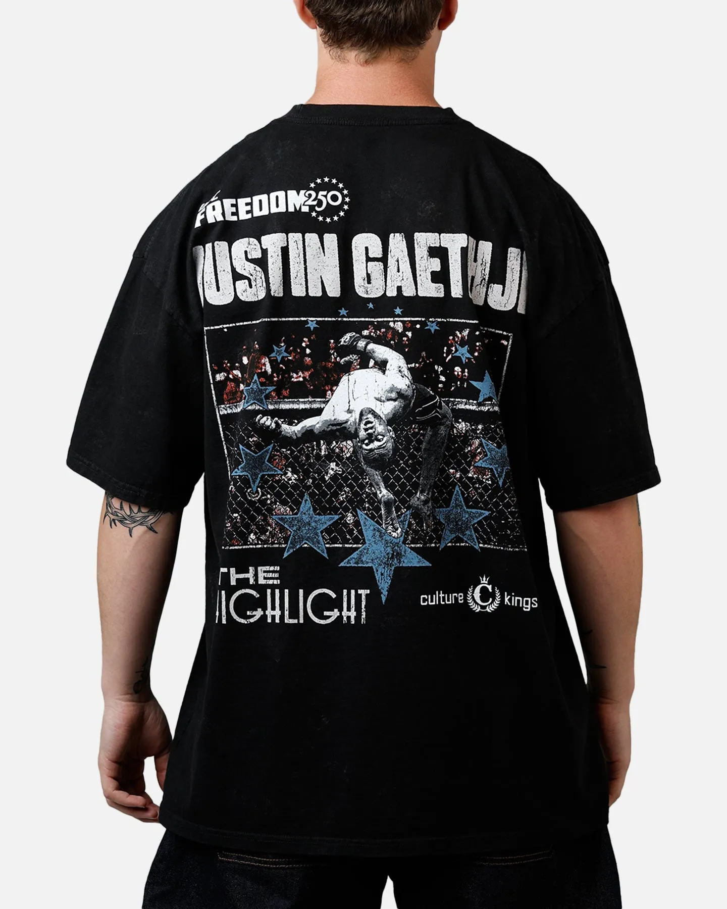 UFC By Culture Kings UFC 250 Justin Gaethje T-Shirt Black Acidwash sold by Culture Kings product image thumbnail 2