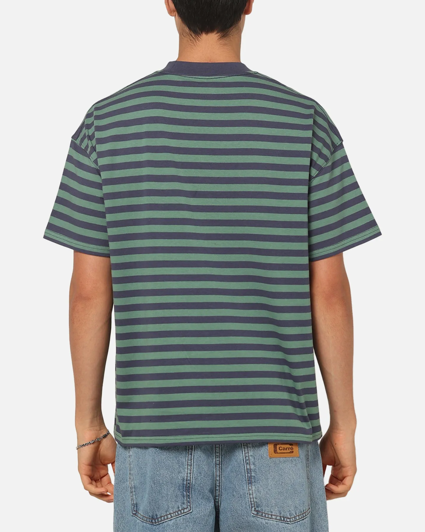 Carre Collective Stripe T-Shirt Navy Stripe sold by Culture Kings product image thumbnail 3