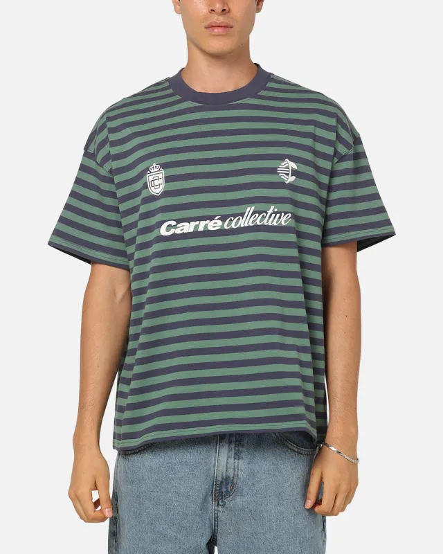 Carre Collective Stripe T-Shirt Navy Stripe made by Culture Kings