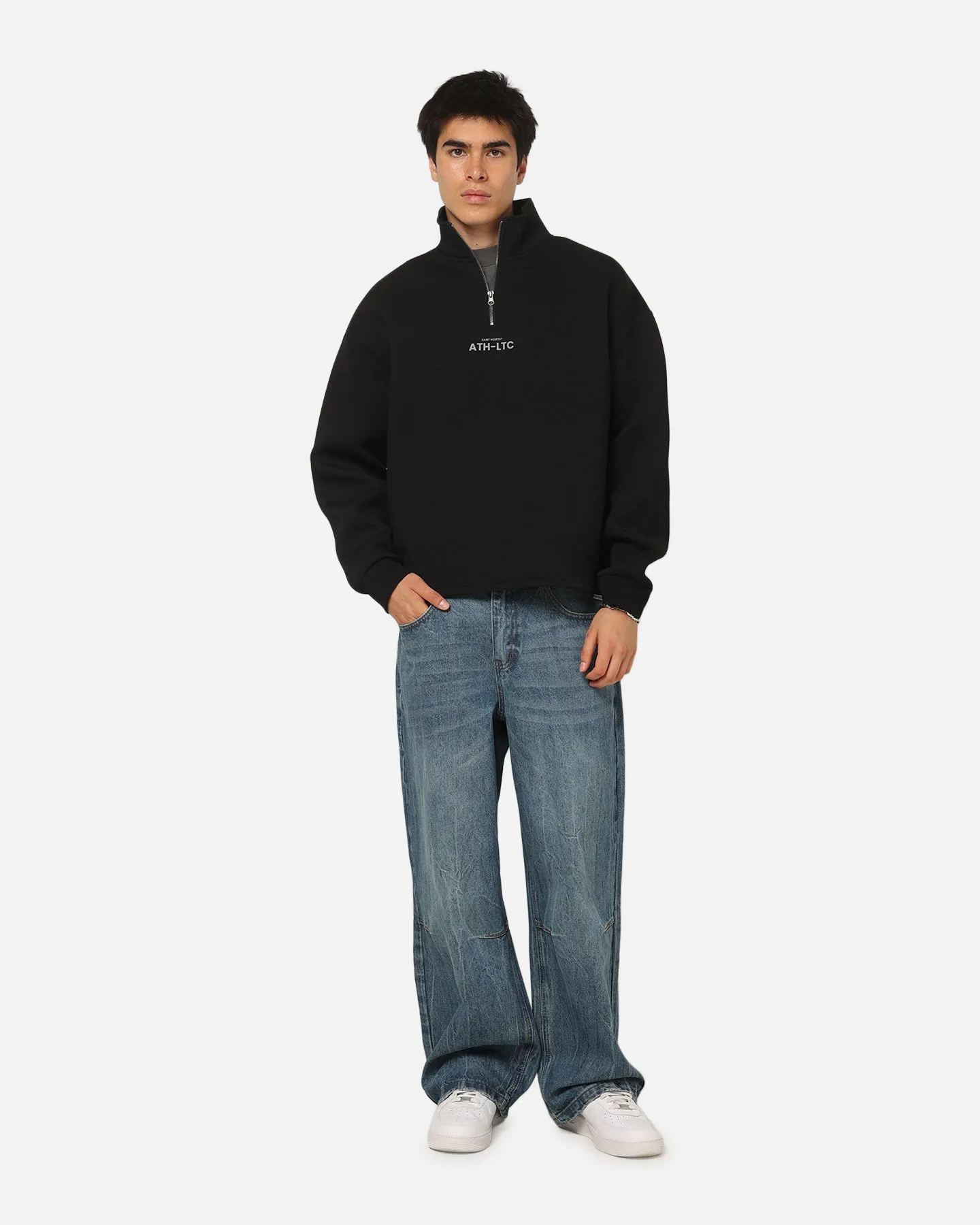 Saint Morta Athltc Quarter Zip Crewneck Black sold by Culture Kings product image thumbnail 2