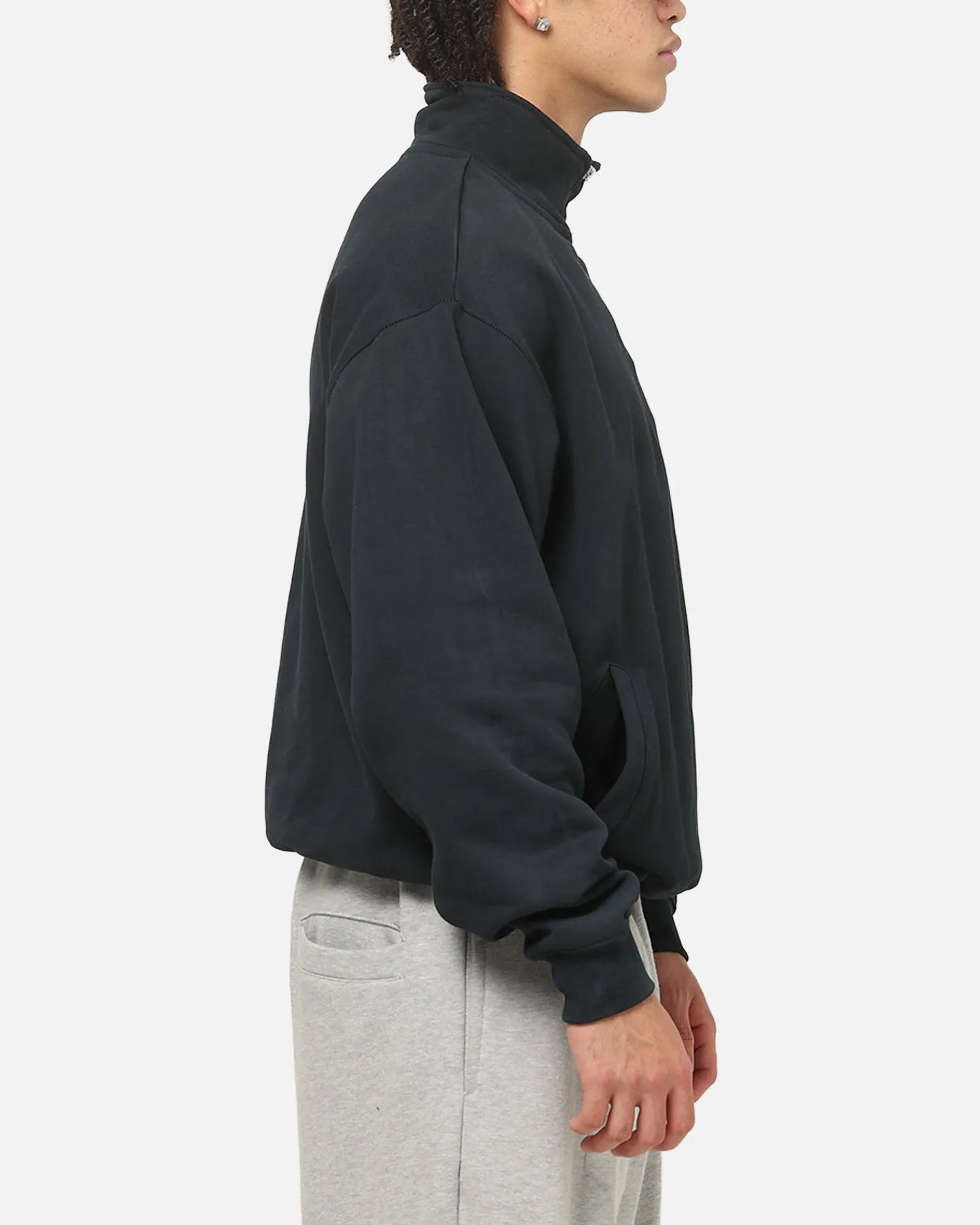 American Thrift Leisure Quarter Zip Mock Neck Sweater Washed Black sold by Culture Kings product image thumbnail 4