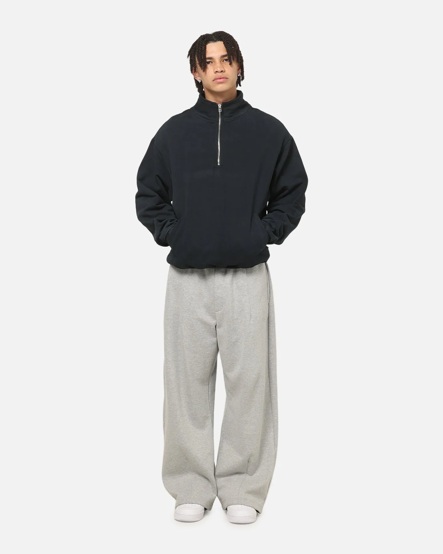 American Thrift Leisure Quarter Zip Mock Neck Sweater Washed Black sold by Culture Kings product image thumbnail 2