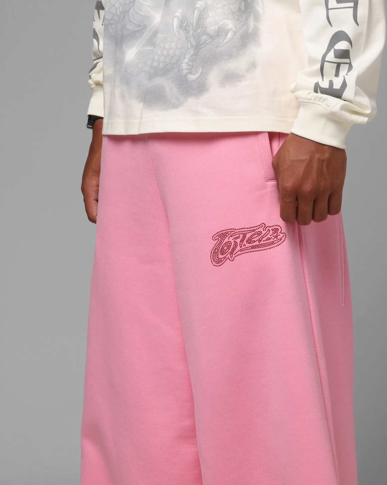 Loiter Weezy Ultra Wide Sweatpants Pink sold by Culture Kings product image thumbnail 3