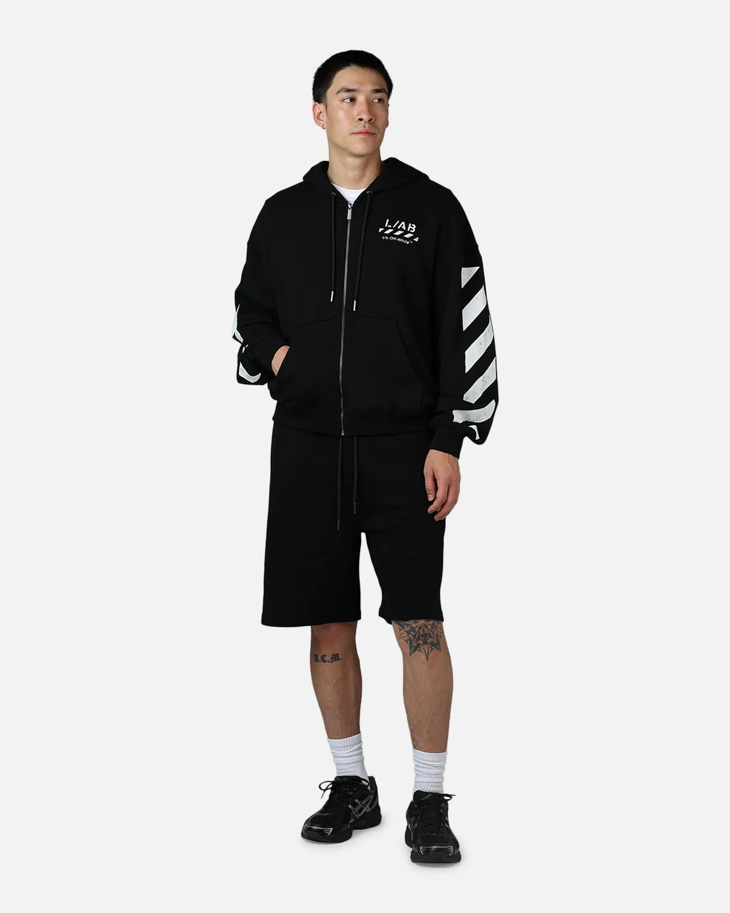 Off White Diag Full Zip Hoodie Black sold by Culture Kings product image thumbnail 3