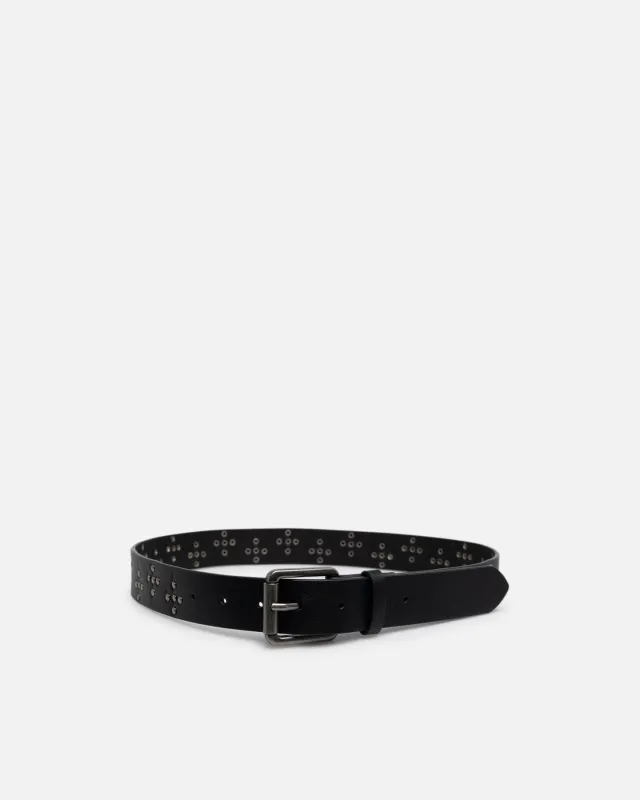 Saint Morta Dagger Leather Belt Black made by Culture Kings