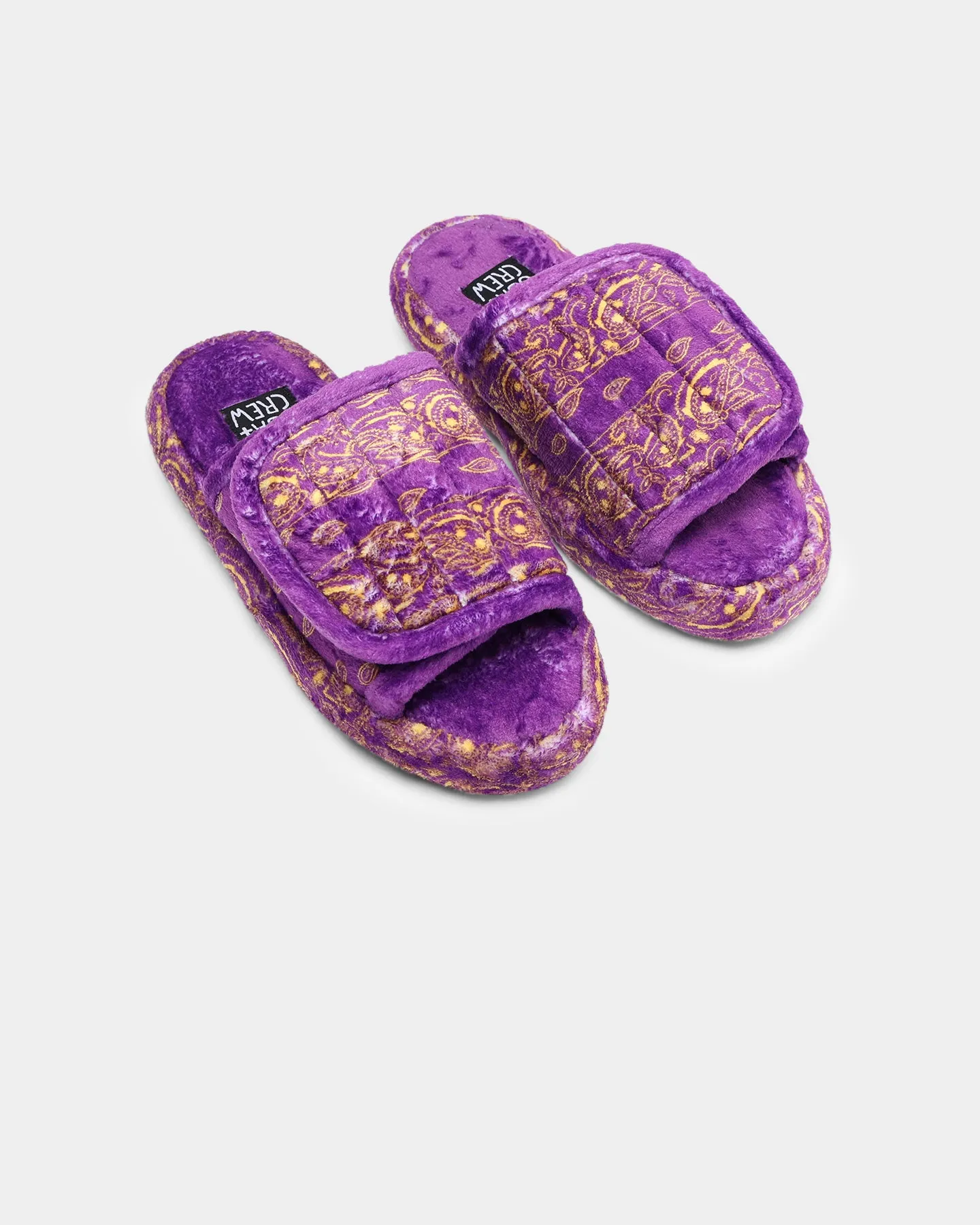 Goat Crew Velcro Paisley Bandana Slipper Purple/Yellow sold by Culture Kings