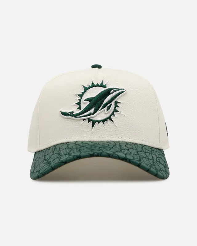 New Era Miami Dolphins 'Croc Skin 2.0' 9FORTY A-Frame Snapback Chrome/Dark Green made by New Era