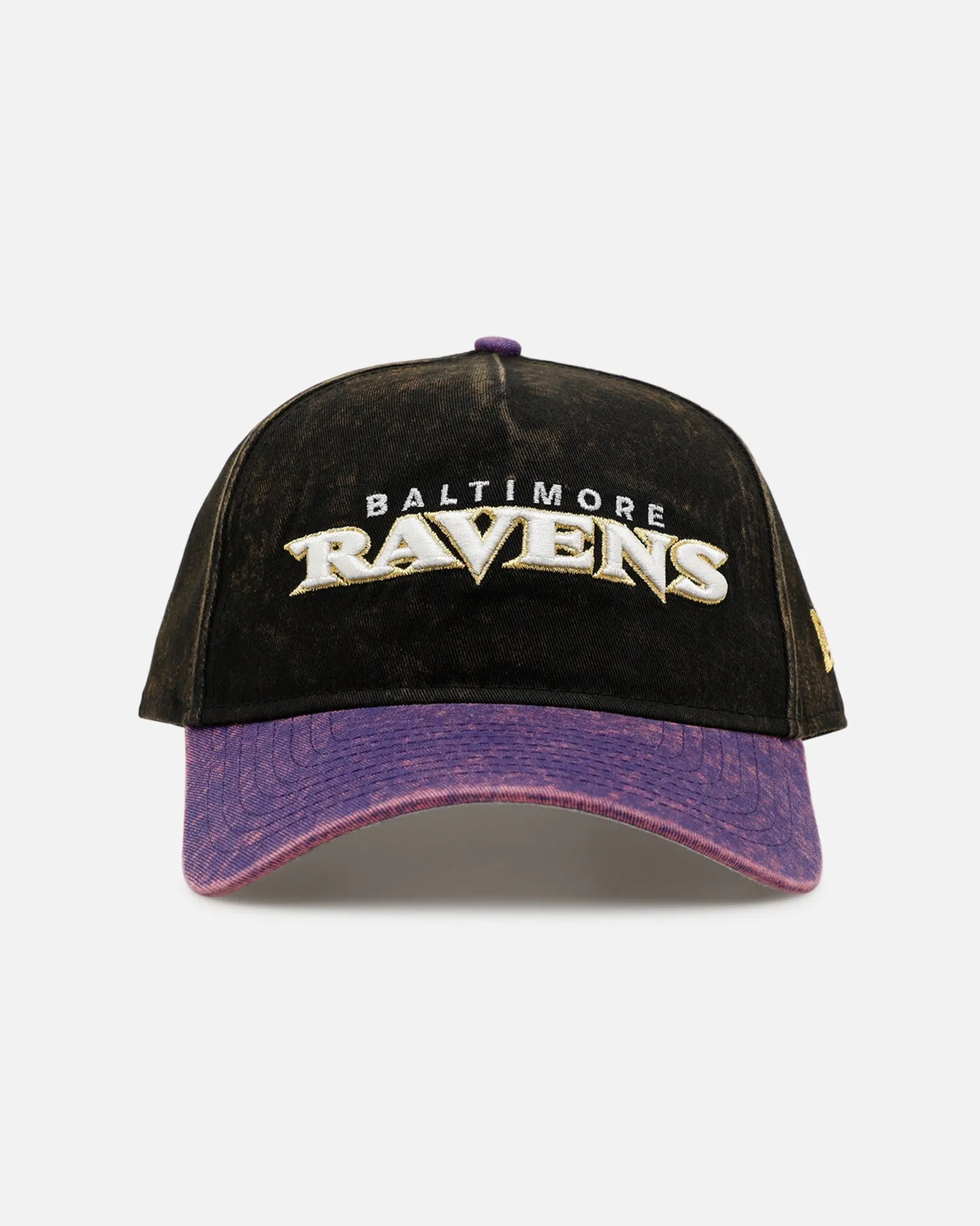 New Era Baltimore Ravens 'Washed Metallic' 9FORTY A-Frame Snapback Official Team Colors sold by Culture Kings