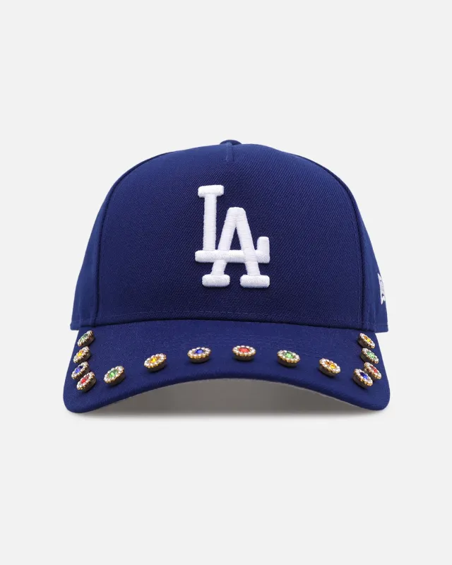 New Era Los Angeles Dodgers 'Visor Embellishment' 9FORTY A-Frame Snapback Official Team Colors made by New Era