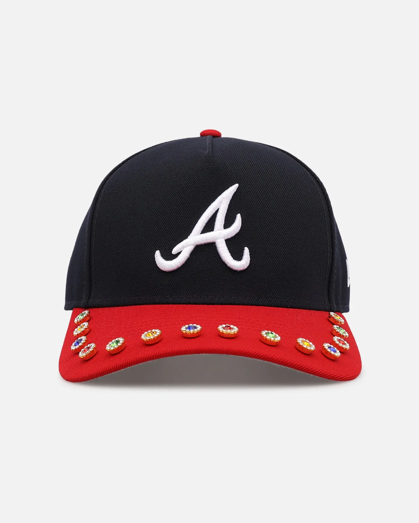 New Era Atlanta Braves 'Visor Embellishment' 9FORTY A-Frame Snapback Official Team Colors sold by Culture Kings