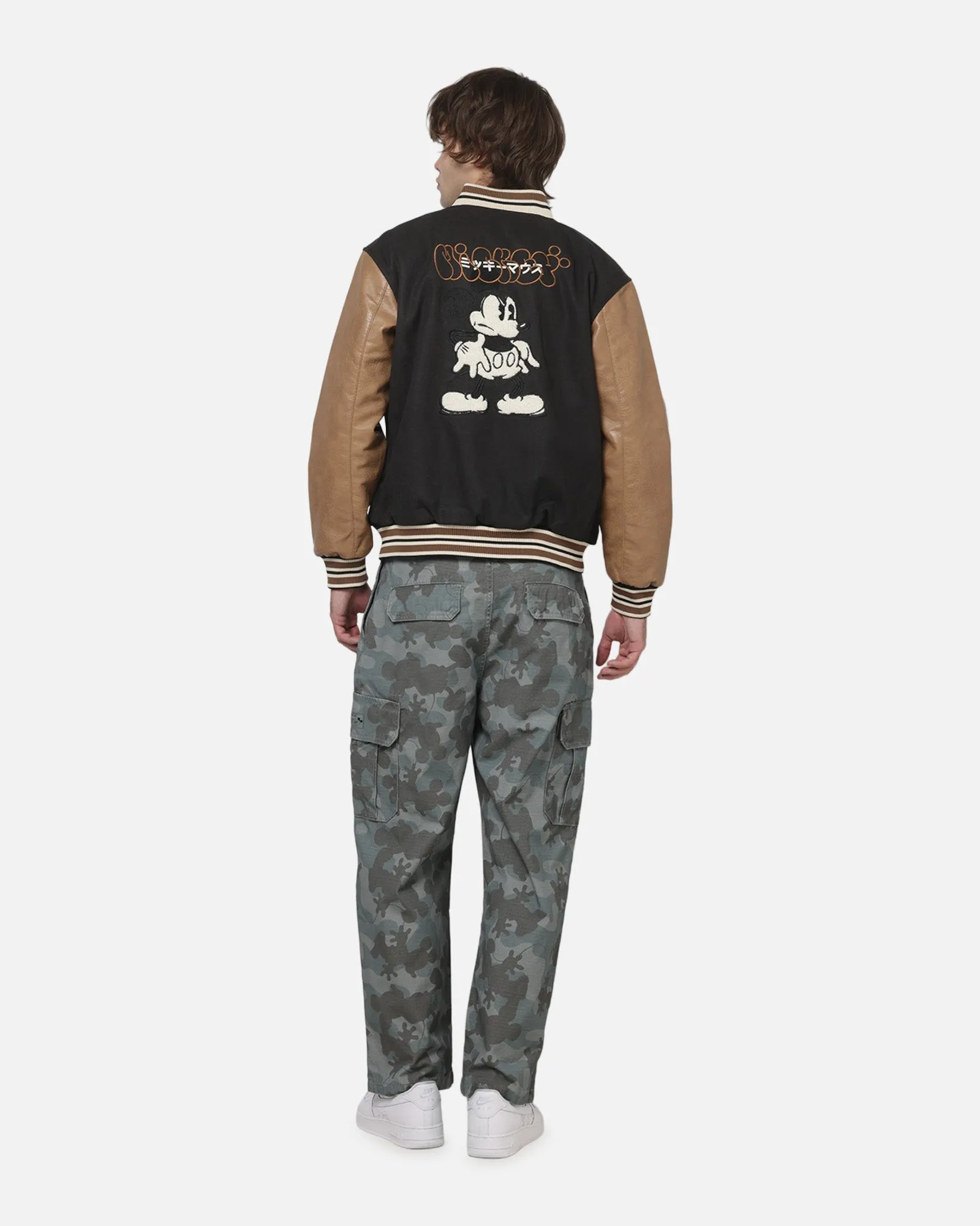 Carré x Disney Mickey & Friends Varsity Jacket Washed Black sold by Culture Kings product image thumbnail 4