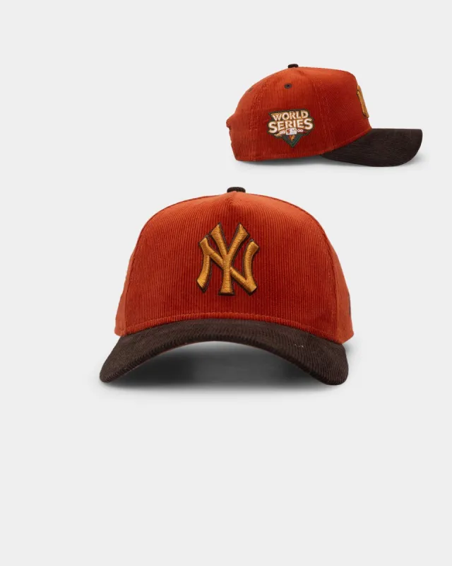 New Era New York Yankees 'Pumpkin Spice Corduroy' 9FORTY A-Frame Snapback Copper/Brown sold by Culture Kings
