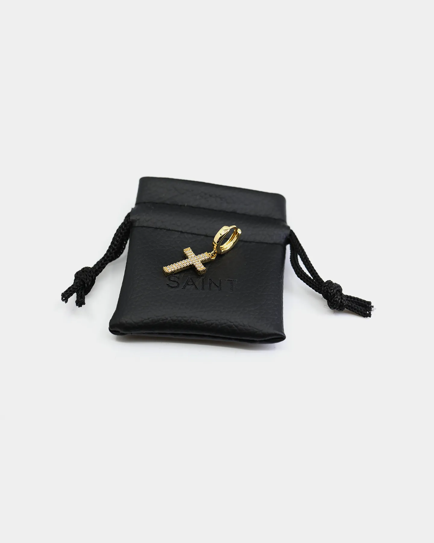 Saint Morta Mini Cross Earring Iced Gold sold by Culture Kings product image thumbnail 5