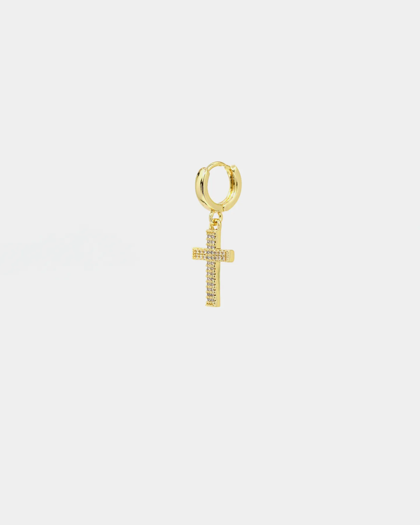 Saint Morta Mini Cross Earring Iced Gold sold by Culture Kings product image thumbnail 4