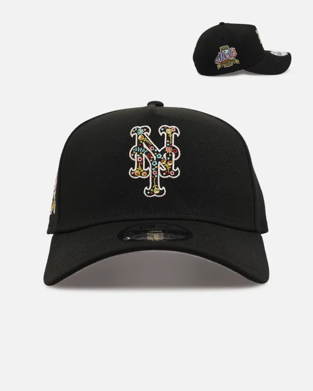 New Era New York Mets 'Floral Forever' 9FORTY A-Frame Snapback Black made by New Era