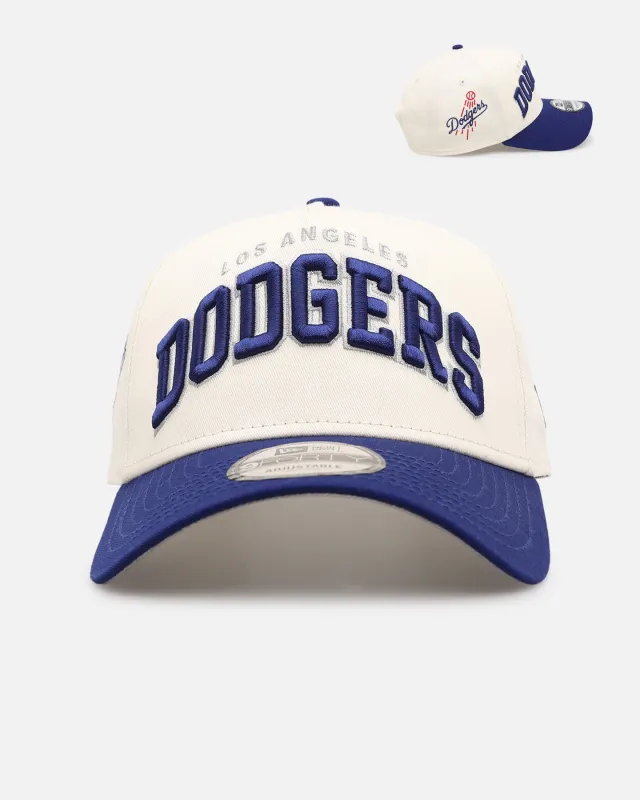 New Era Los Angeles Dodgers 'Vintage Arch Logo' 9FORTY A-Frame Snapback Official Team Colors made by New Era