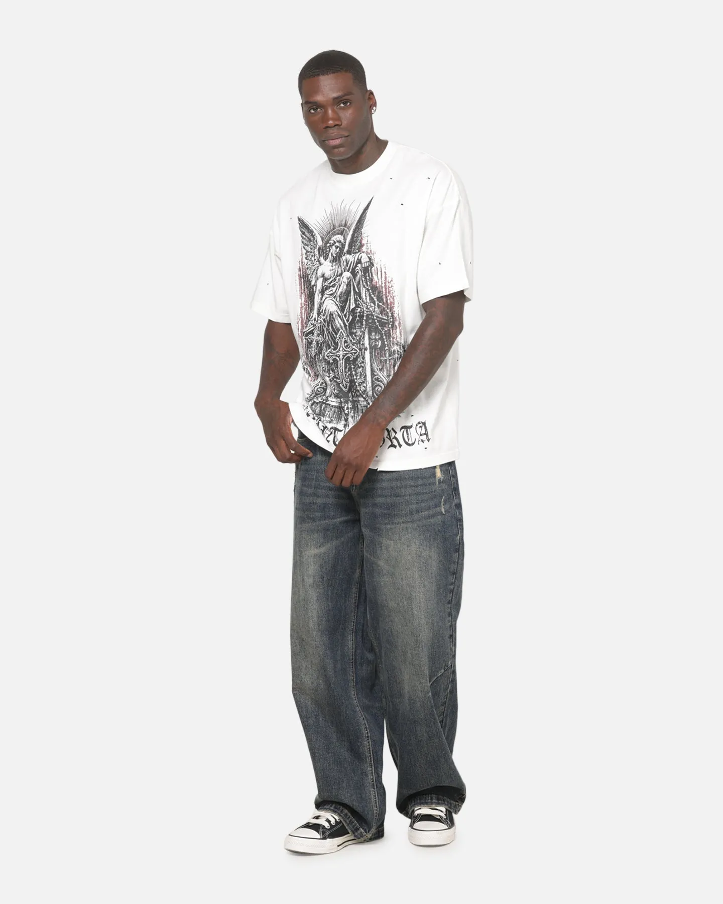 Saint Morta Paradise Boxy T-Shirt Off White sold by Culture Kings product image thumbnail 3