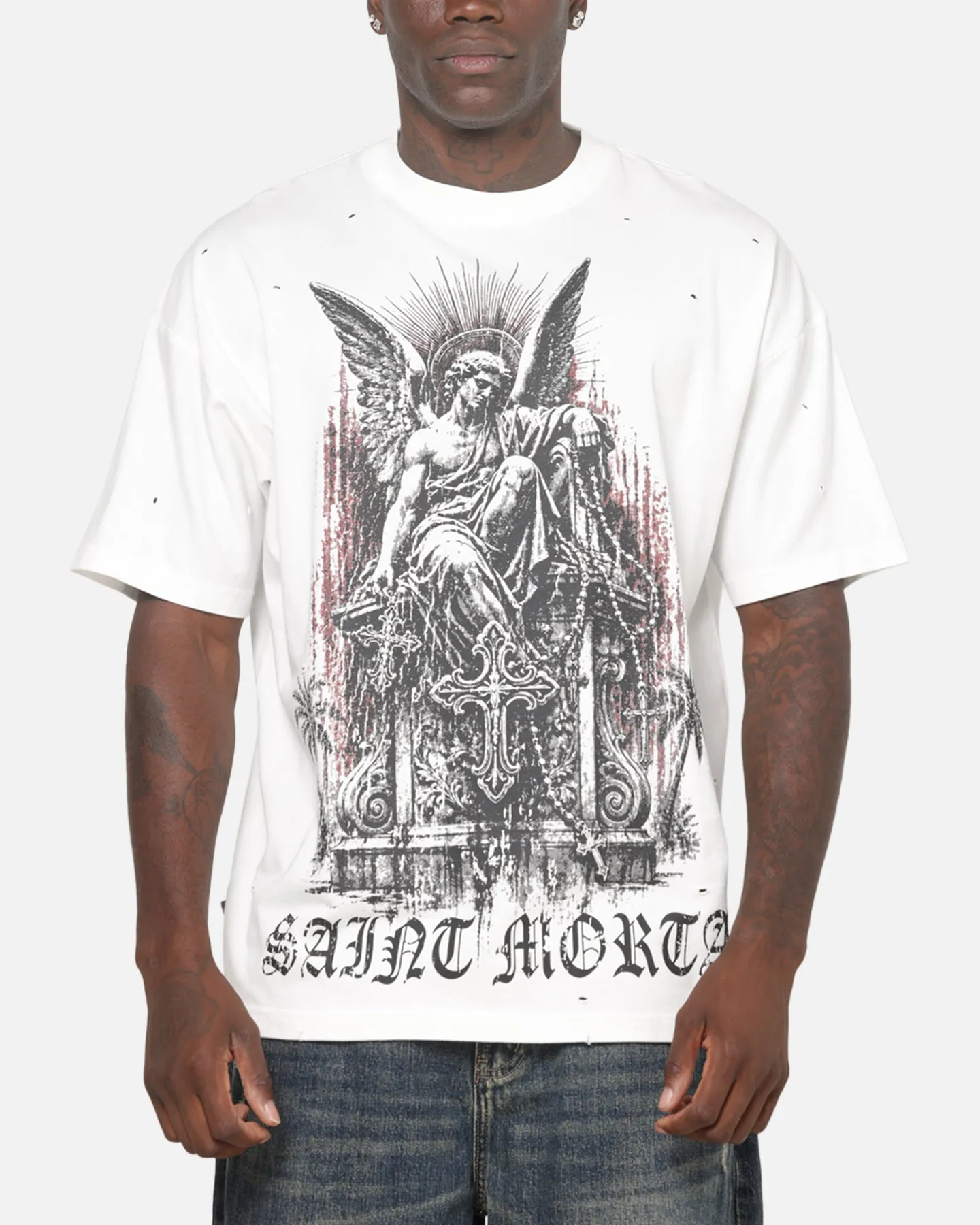 Saint Morta Paradise Boxy T-Shirt Off White sold by Culture Kings