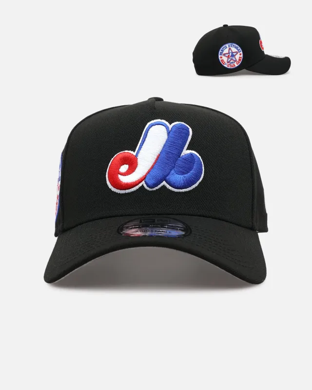 New Era Montreal Expos 'Black And Team Color' 9FORTY A-Frame Snapback Black/Official Team Color made by New Era