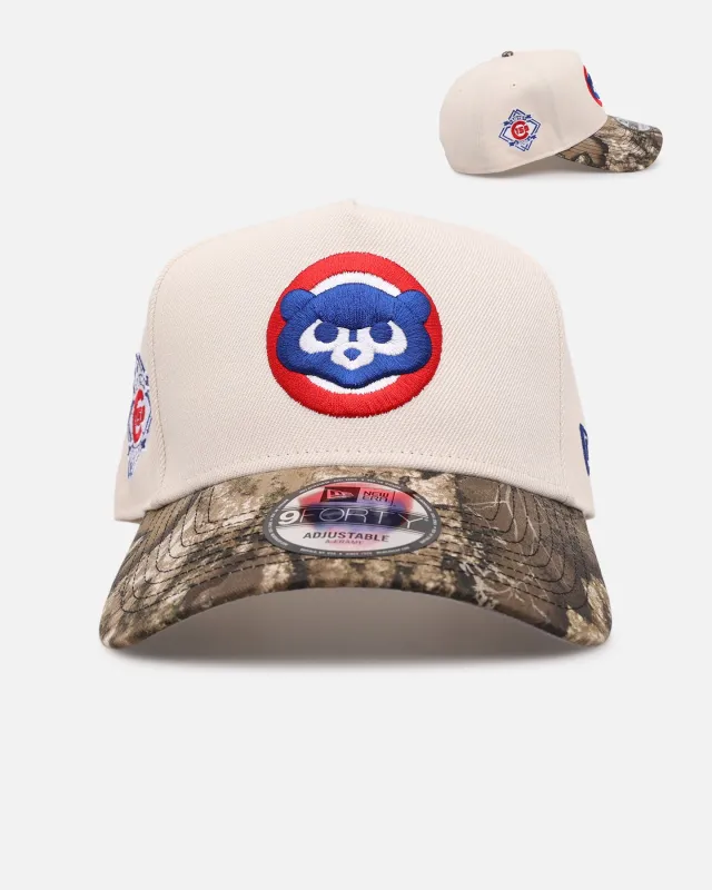 New Era Chicago Cubs 'Realtree Visor' 9FORTY A-Frame Snapback Cream/Camo made by New Era