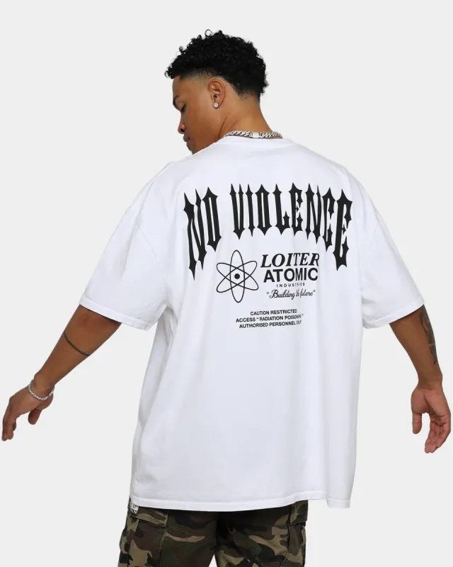 Loiter No Violence Vintage T-Shirt White sold by Culture Kings