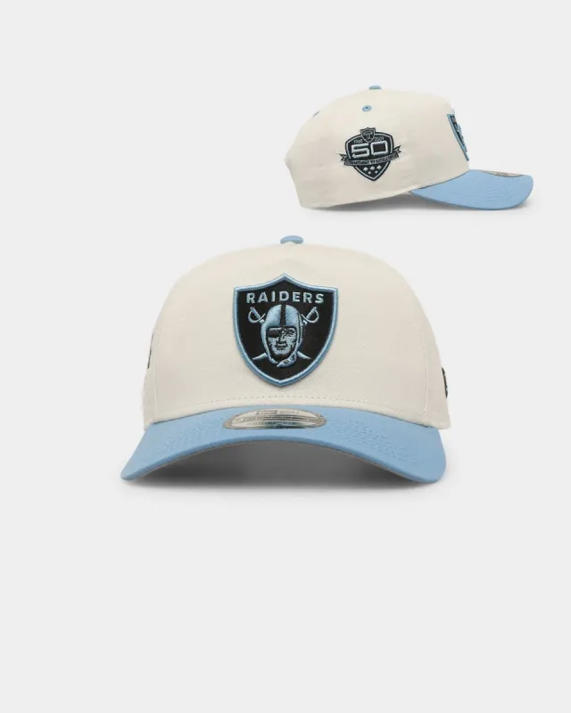 New Era Oakland Raiders 'Chrome University Blue' 9FORTY A-Frame Snapback Chrome White sold by Culture Kings