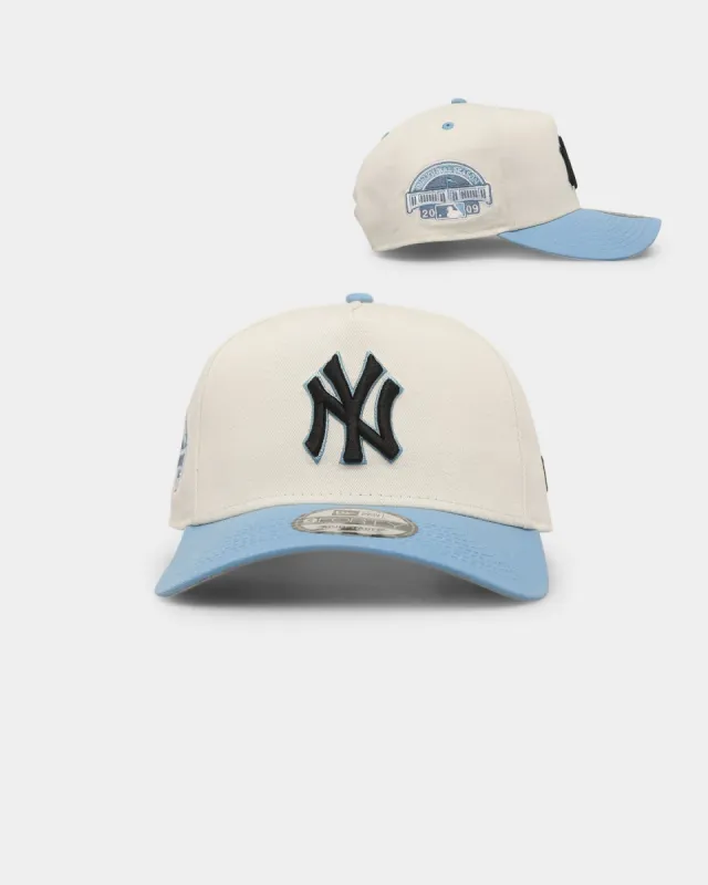 New Era New York Yankees 'Chrome University Blue' 9FORTY A-Frame Snapback Chrome White sold by Culture Kings