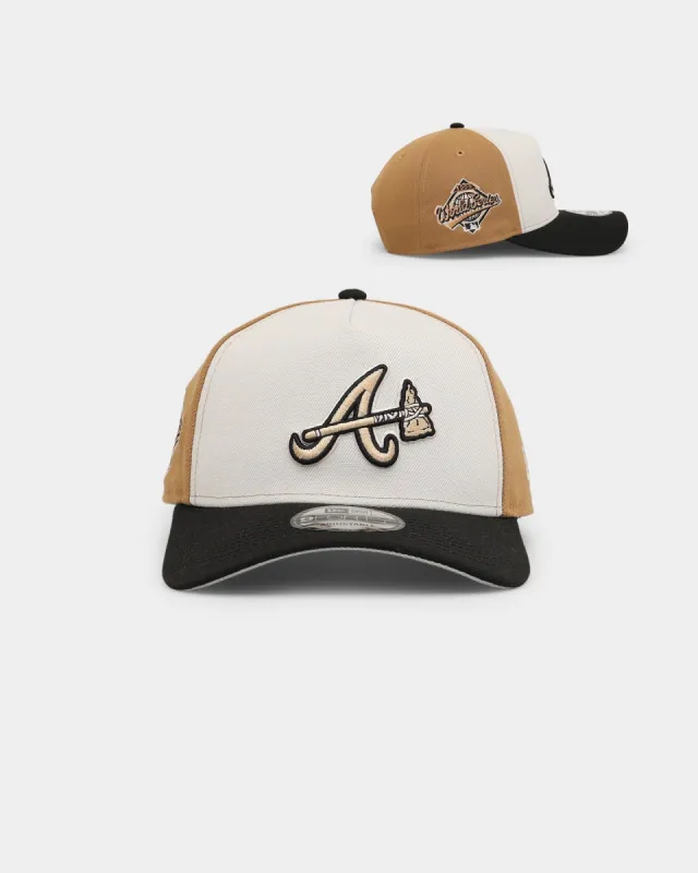 New Era Atlanta Braves 'Desert Tan' 9FORTY A-Frame Snapback Stone/Wheat sold by Culture Kings