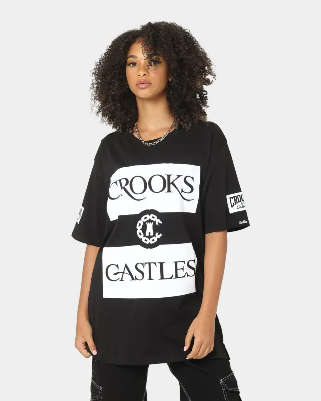 Crooks & Castles Serif Klepto T-Shirt Black sold by Culture Kings
