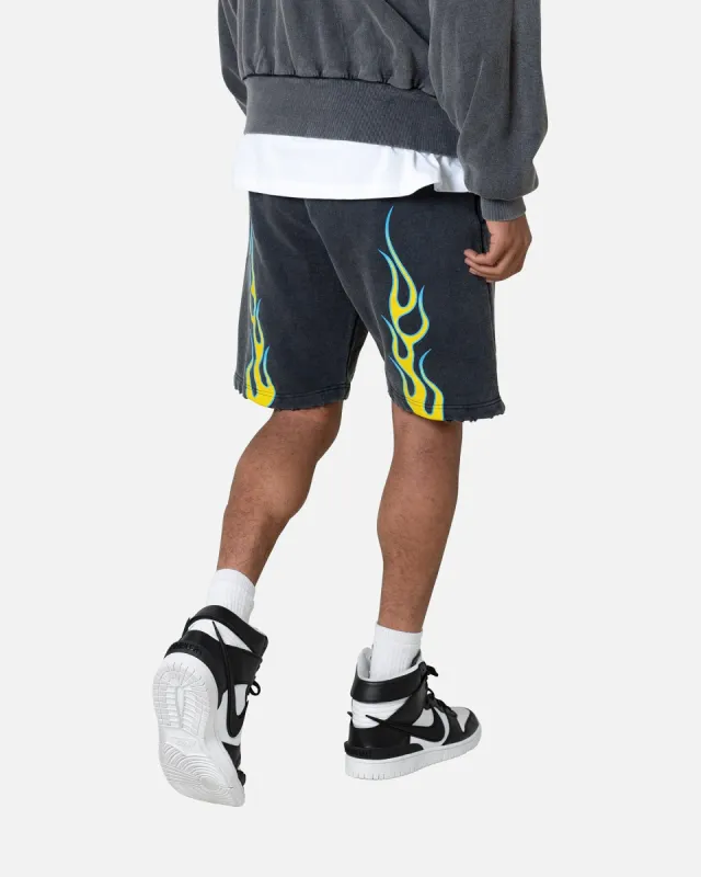 MNML Flame Shorts Black sold by Culture Kings